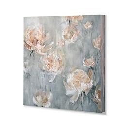Neutral Color Wall Art, Wall Décor Canvas, Beaches, Floral, Animals, Bohemian, & Vintage Styles, Ready to Hang -Rose Mist 24X24