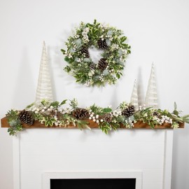 Real Touch™ Frosted Pinecones and Berries Artificial Christmas Wreath - 24" - Unlit