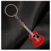 Acoustic Guitar Keyring Red Stainless Steel Red Medium, red
