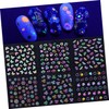Healvian Calcomanías De Uñas Brillantes En La Oscuridad Set De