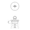 SANEI H27F-40 W-Type Rubber Stopper for Baths, Drain Diameter: 1.5–1.6