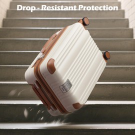 CASELLY Luggage Set 3 Piece Luggage with PC+ABS Hardshell TSA Lock Spinner Wheels Carry on Lightweight Suitcase，YKK Zippers (Navy, 5 piece sets(20/24/28/DB/TB))