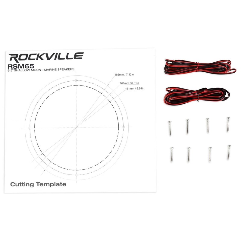 Rockville Pair Rockville RSM65B 6.5" 320 Watt Waterproof Shallow Slim