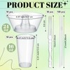 Jingmore 50 Sets Snack and Drink Cup, Disposable Clear Plastic