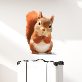 RoyoLam Cute Red Squirrel Wall Decal Nursery Animal Wall Sticker Removable Peel and Stick Wall Art Decor for Kid Baby Classroom Preschool Living Room Playroom Bedroom School