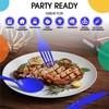 Exquisite Disposable Dark Blue Plastic Knives 200 Pcs - Heavy