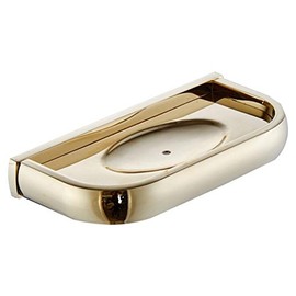 7trees accesorios para baño montado en la pared de latón macizo jabón titular cuarto de baño jabón plato estante ducha Accesorios Jabón Titular, revestimiento dorado, 1