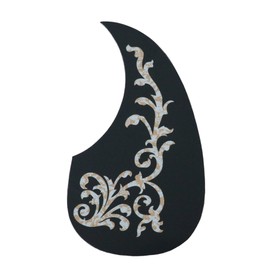 Metallor Acoustic Guitar Pickguard Anti-Scratch Guard Plate Perfect Replacement, Self Adhesive Tear or Water Drop Shape Pick Guards Various Color, Cool Guitar Accessories Gifts (Laser Flower)