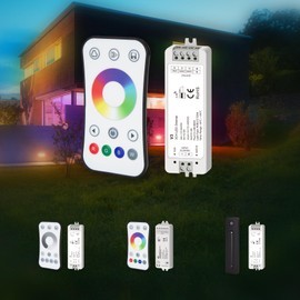 HEXIM 5-36 V LED Controller, Dimmer & Remote Control - Wi-Fi & Wireless Connection (Depending on Model) Control LED Lighting - (V3+R8-1 - RGB Remote Control Set)