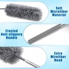 1 Pcs Microfiber Feather Dusters for Cleaning, Gray