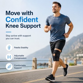 Adjustable Knee Brace for Sports Support – Patella Stabilizer Kneepad for Walking Fitness Daily Use
