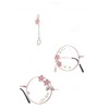 Kawaii Sakura Glasses With Chain - Cute Cosplay Accessories, Glass
