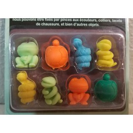 Rare Whomp! Pond Pals Eraseables 8 Pack Discontinued Item # 00217 Eraser Jewelry