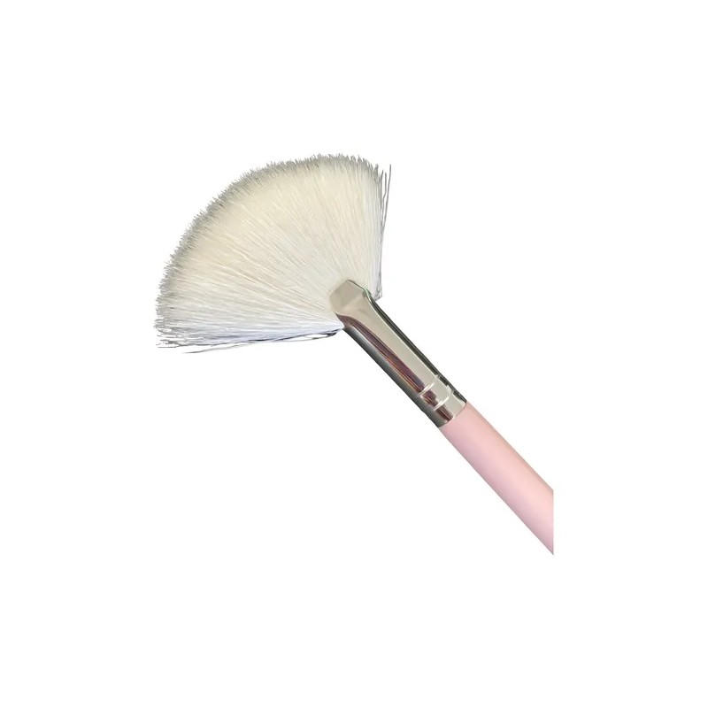 Brocha Facial Abanico,cerda Natural Profesional