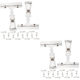 Operitacx 2sets Super Clip Mouth Design Rotatable Sign Holders Double-Sided Banner Clips Mini Merchandise Display Memo Holders 10pcs*2