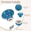 sourcing map 20Pcs Ceramic Cabinet Knobs, 32mm/1.26" Mushroom Round Shaped