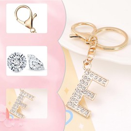 HAORQEE Alphabet Keychain Initial Letter Keyring Gifts for Women Teenage Girls, Cute Crystal Glitter Sparkling Key Ring Handbags Charm Accessories(K)