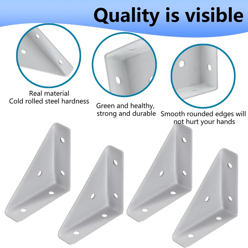 Corner Bracket, 4 PCS Bed Corner Support with 20 Pcs