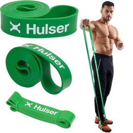Hulser Resistance Band - 23 to 55 kg - 104/208 cm - Fitness Band for Pull Up - Pull-Up Band - Resistance Band for Strength Training, Pilates, Yoga, Flexibility (Green)