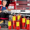 Chunful 101 Pieces Monthly Fire Extinguisher Inspection Tags 2025 to