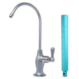 Metpure Water Filtration Faucet Reverse Osmosis Non Air Gap Drinking Water Filtration System Water Dispenser Spout (Chrome) Vase Style with Drinking Water Faucet Wrench RO-FW148