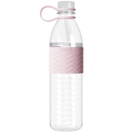 Copco Hydra 20 oz Tritan Water Bottle with Leak-Proof Lid & Textured Grip - BPA-Free, Dishwasher Safe, Easy Twist-Open for Ice & Fruit - Fits Cup Holders, Lightweight, Durable(Pink)