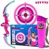Toysery Kids Archery Set with LED Flash Lights, Toy Bow and Arrow Set for 6-8 Years Old Boys, Includes Archery Bow, 6 Archery Arrows, Target, Quiver - Great for Youth Practice (Pink)