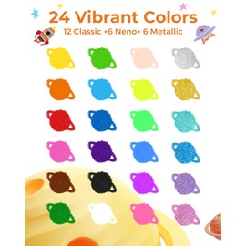 JUPITEARTH 24 Colors Twist Crayons for Toddlers 1-3, Non-Toxic Washable Crayons for Ages 4-8 with Storage Bucket, Ultra-Silky and Easy to Hold Art Supplies, Ideal Christmas Gift for Boys and Girls