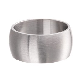 meditoys Stainless Steel Ring for Men and Women Band Ring 8.10 or 12 mm Wide Matte Silver / Brushed or Polished Silver, Stainless Steel