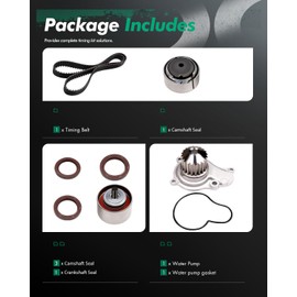 SCITOO TCKWP265 TBK151BWP Engine Timing Belt Kit with Water Pump Compatible with 2003-2010 For Chrysler PT Cruiser,2003-2008 For Chrysler Sebring,2003 For Chrysler Voyager,2003-2007 For Dodge Caravan