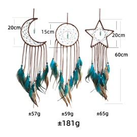 3 Pcs Dream Catcher,Feather Hanging Decoration,Wall-Mounted Charms,Traditional Design Craft,Ornament Wall Art,Unique Dream Catcher,for Wall, Bedroom,Living Room Decor