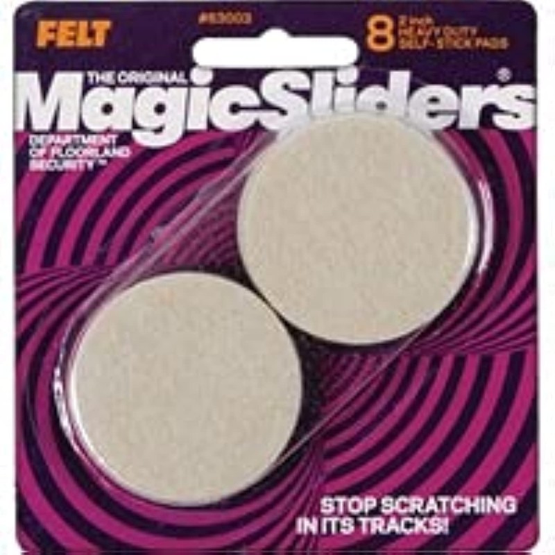 MAGIC SLIDERS L P 63003 8Pk 2" Oat Round Felt