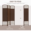 HOMCOM Panel Room Divider, 5.6 Ft Tall Folding Privacy Screen,