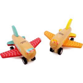 Planète Bois 030144A Planete Bois Planete Bois Aircraft FSC-030144A-1 Piece Random Colour Wooden Children's Game Leisure Collectable 9 cm x 5 cm from 18 Months