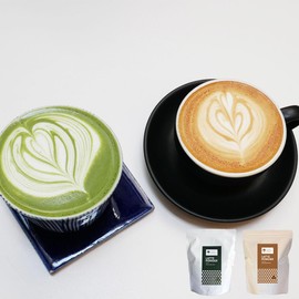 Iiko Cafe Japanese Latte Powder (Variation), Matcha & Roasted Tea, 28.1 oz (800 g) Each