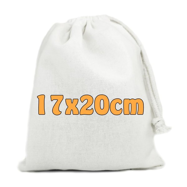 Cottonbagjoe Cotton Bag, Fabric Bag with Drawstring, Advent Calendar Bag,