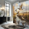 Mallard Duck Shower Curtain Flying Ducks Wildlife Scene Hunting Country