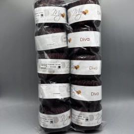 Muench Yarn DIVA Glass Bead Ribbon Color 5303 Royal Burgundy - New 10 Pack