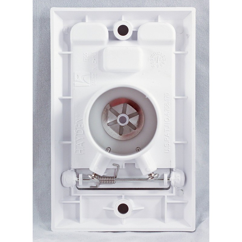 HAYDEN Central Vacuum Wall Inlet - White Square Door 1700-01
