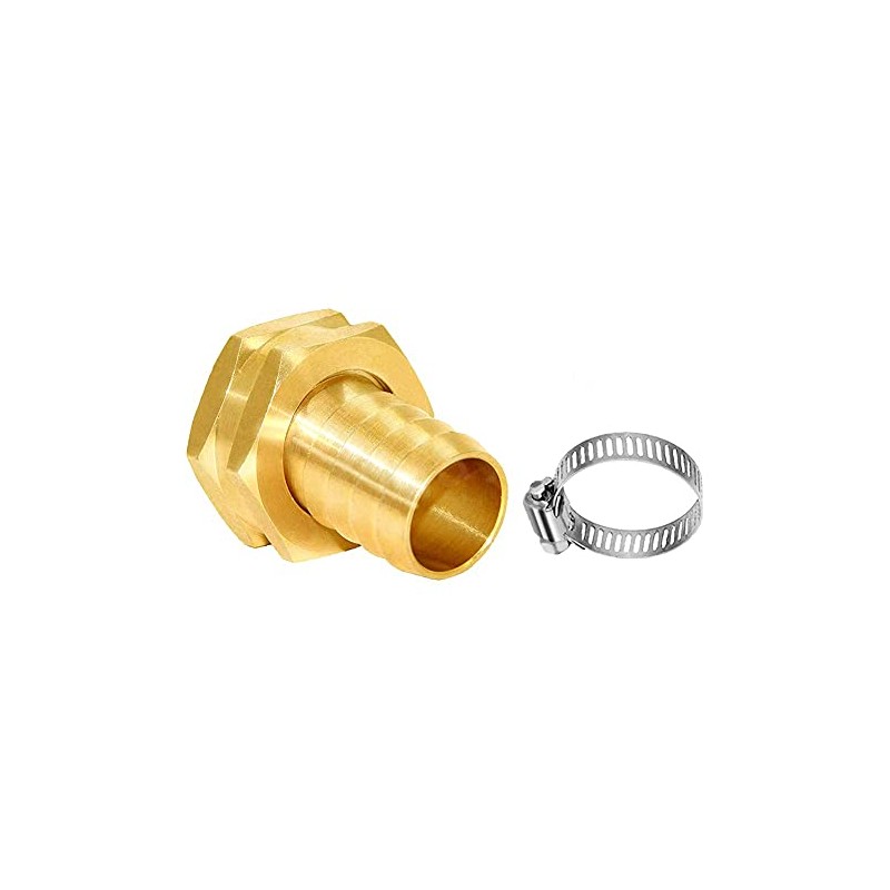 Joyway - Conector de manguera de agua de latón hexagonal