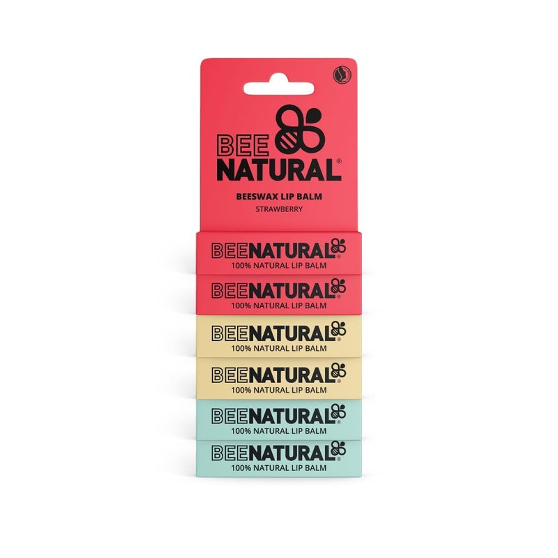 100% Natural Moisturising Lip Balm - Multi Flavour (Peppermint, Coconut