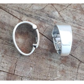 Sterling Silver Donut Pendant Bail 6mm x 14mm .925 Highly Polished Finding