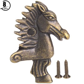 8PCS Jewelry Box Feet Horse Head Shaped Storage Box Feet Leg Corner Protector Decorative Feet Leg for Boxes