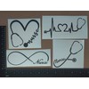 Nurse Decal Pack: Heart, Heartbeat, Infinity, Stethoscope (Black, Small 3.5")