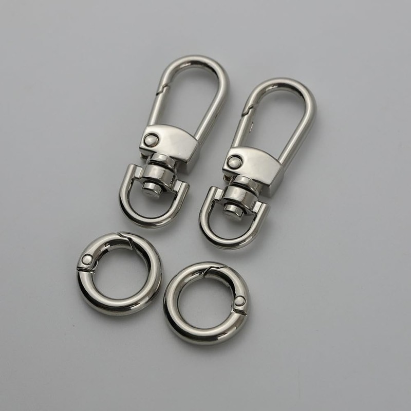 LMAPUR, Set of 2, Hook Key Chain, Metal Detachable Double