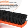 16 Inch Push Broom Heavy-Duty Outdoor Commercial Broom Brush
