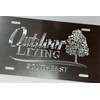 Your Business Logo Engraved Diamond Etched Silver Aluminum License Plate