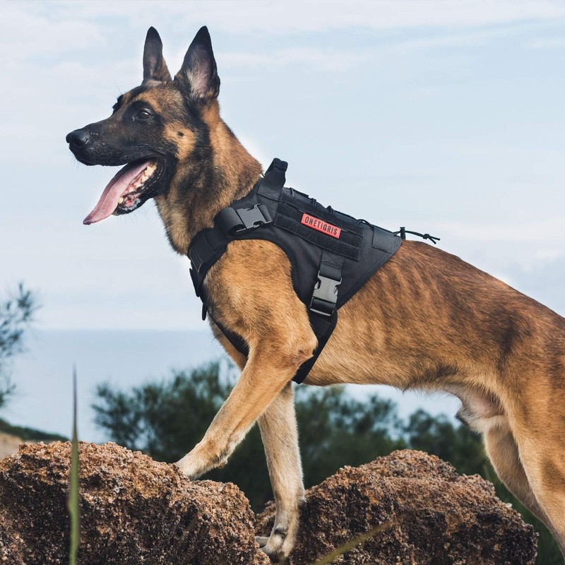 OneTigris Tactical Dog Harness Vest,No-Pull Service Dog Vest with Hook