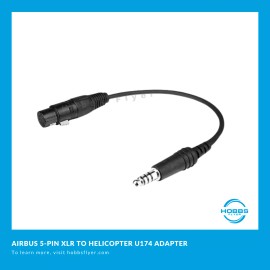 Hobbsflyer.com Bose A20 Aviation Headset Airbus XLR to U174 Helicopter Adapter - NEW