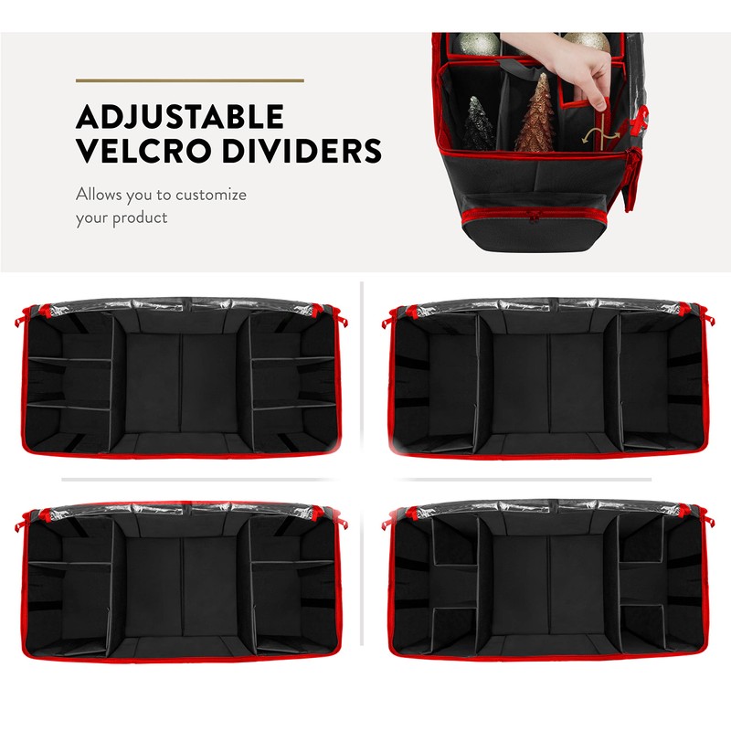 ZOBER All in One Christmas Ornament Storage Box & Decoration